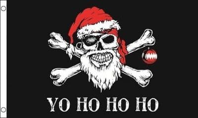 Yo Ho Ho Pirate (Christmas) Flag