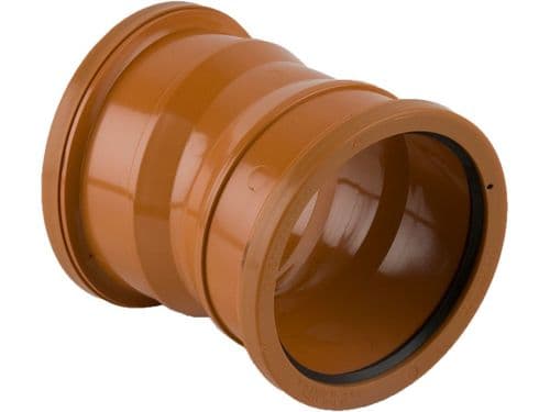 110mm x 11.25° Double Socket Bend - Terracotta