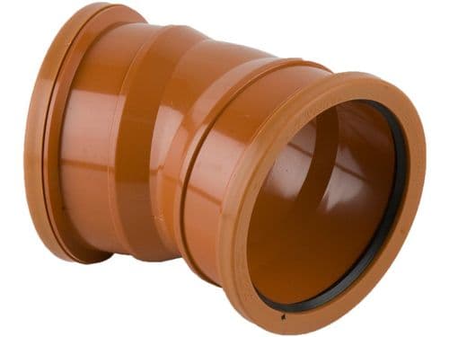 110mm x 22.5°  Double Socket Bend - Terracotta