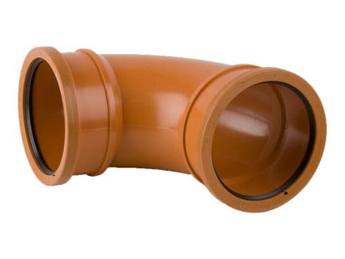 110mm x 87.5° Double Socket Bend - Terracotta
