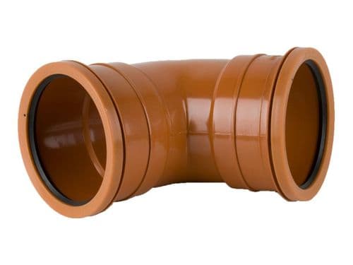 67.5° Double Socket Bend 110mm - Terracotta