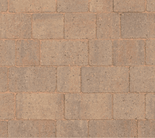 Alpha Trio 50mm Block Paving Autumn Gold 10.82M2 Mixed Size Pack