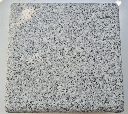 Blasted Silver Grey Granite Coping End 300x300x50mm 3 Edges Full Bullnose