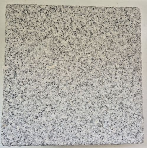 Blasted Silver Grey Granite Coping End 300x300x50mm 3 Edges Square Edge