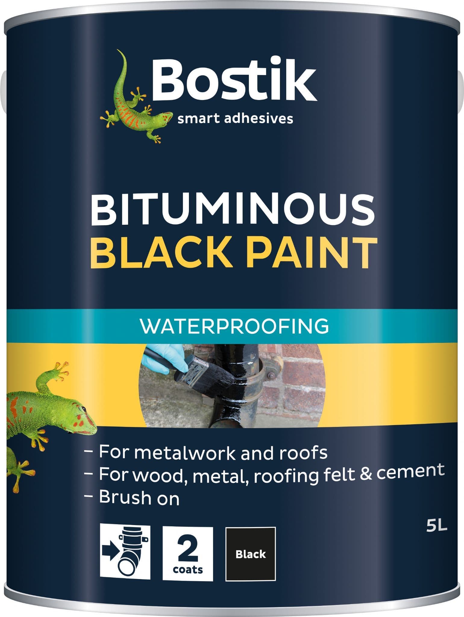 Bostik Bituminous Black Waterproofing Paint 5L