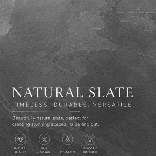 Brazilian Black Slate Floor Tile 900x600x15mm