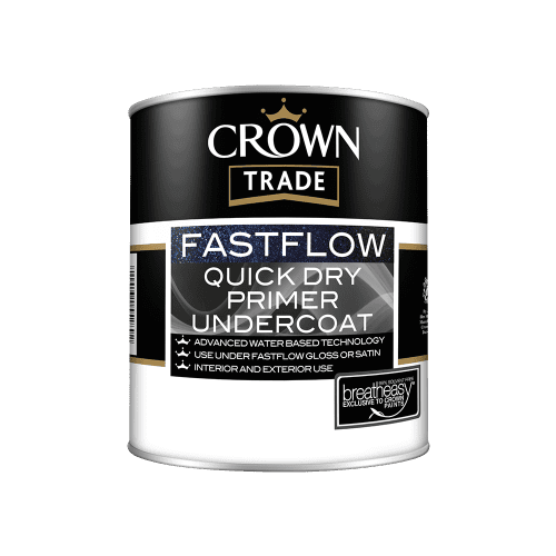 Crown Fastflow Quick Dry Primer Undercoat White 2.5L Can