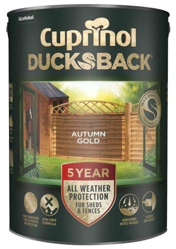 Cuprinol 5 Year Ducksback Autumn Gold 5L