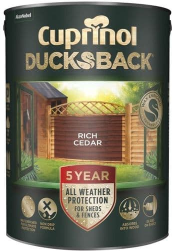 Cuprinol 5 Year Ducksback Rich Cedar 5L