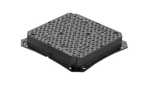 D400 Double Triangular Ductile Iron Cover 600 X 600 X 150mm (Kd100-6)