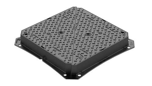D400  Ductile Iron Double Triangular Cover 600 X 600 X 100mm (Kd100)