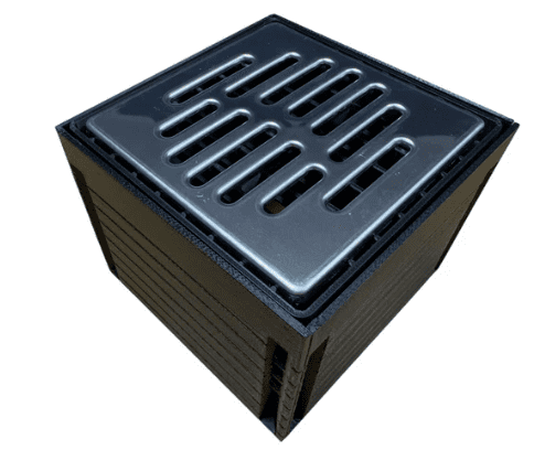 Dekdrain Vela PP (116x116x87mm) Slot Inspection Hatch 87mm Plastic / Stainless Grating