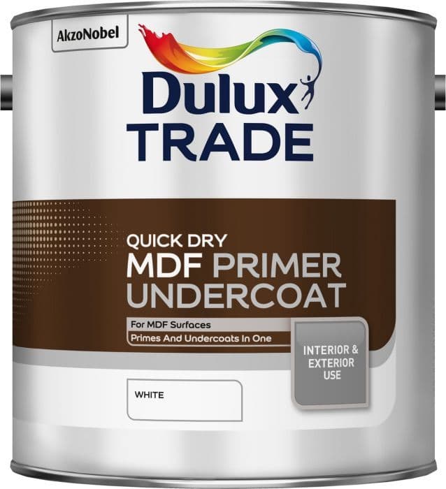 Dulux Trade Quick Drying MDF Primer / Undercoat- White -2.5L