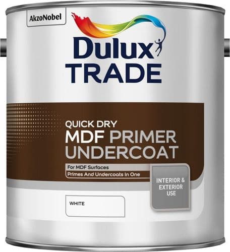 Dulux Trade Quick Drying MDF Primer / Undercoat- White -2.5L