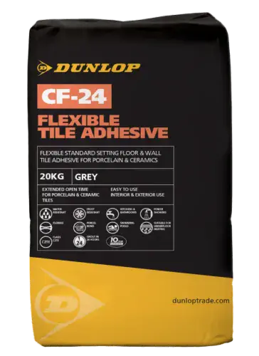 Dunlop CF-24 Flexible Tile Adhesive White 20kg