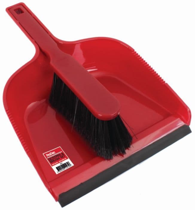 Dustpan & Brush Set In Red