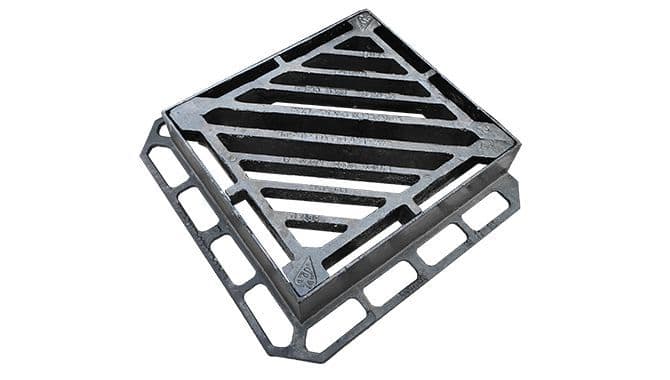 E J Steel D400 Gully Grate Double Triangular 1138 Cm Sq W Way G & F 440 ...