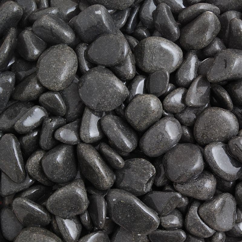Ebony Black Pebbles 15-30mm (Non Returnable)