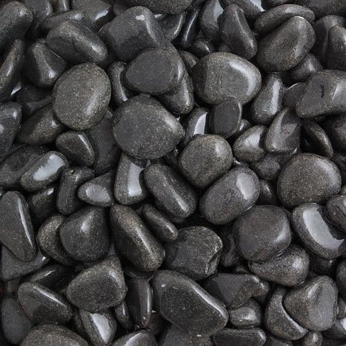 Ebony Black Pebbles 15-30mm (Non Returnable)
