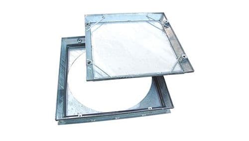 EJ Manhole Cover Sealed Square To Round 40mm Deep Recess All Steel 450 X 450mm (R2-T450)
