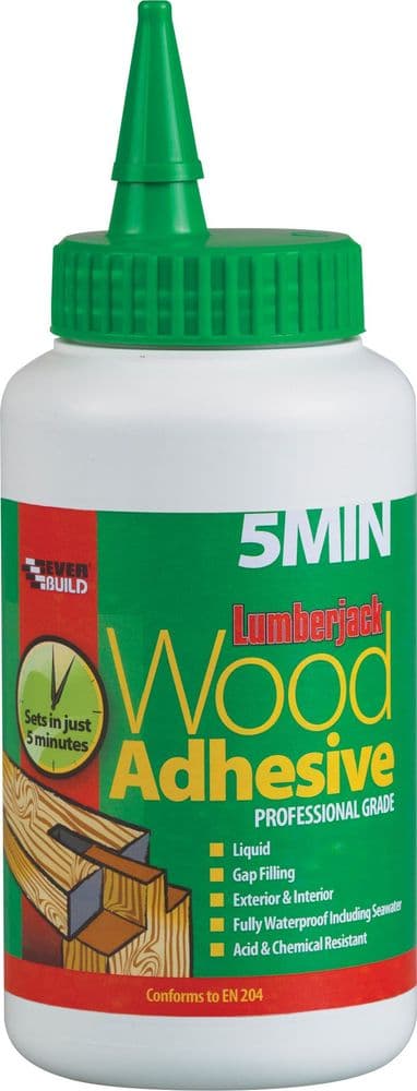 Everbuild Lumberjack 5 Minute Polyurethane Wood Adhesive 750ml