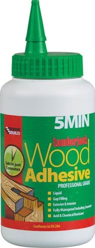 Everbuild Lumberjack 5 Minute Polyurethane Wood Adhesive 750ml