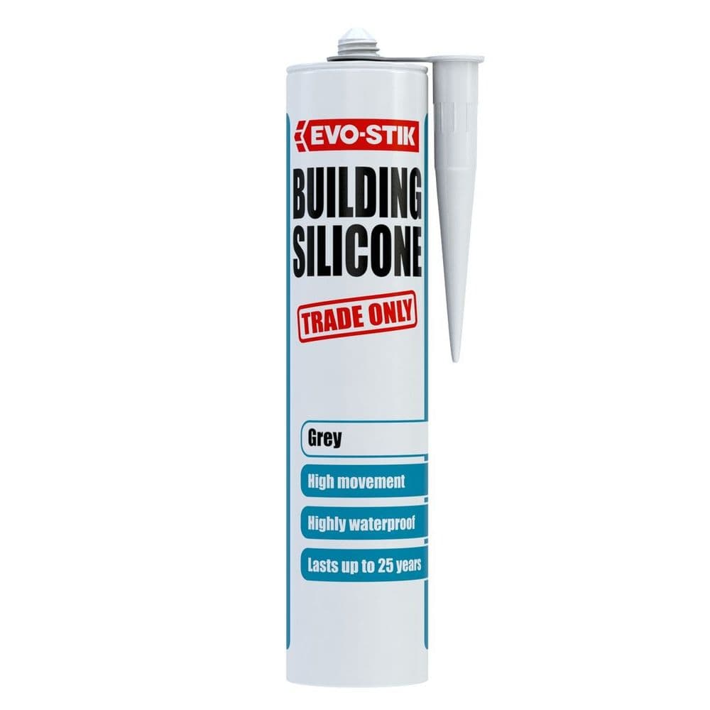 EVOSTIK Building Silicone Sealant Grey