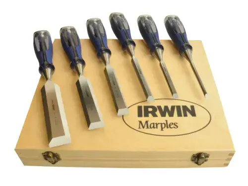 IRWIN® Marples® MS750 Splitproof Pro Bevel Edge Chisel Set, 6 Piece