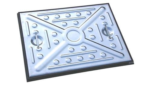 Manhole Cover Double Seal 10 Tonne Glvw Polypropylene Frame 600 X 450mm (52Cgp-Ls)