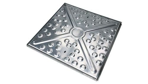 Manhole Cover Double Seal 600 x 600 10 Tonne Glvw Steel Frame (Ds52Dg/4