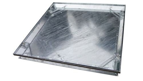 Manhole Cover Sealed 10 Tonne Glvw GalvSteel Frame. 2 Screw Locking 300 X 300mm (D3104A)
