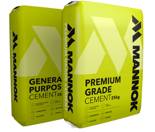 Mannok Premium Grade 42.5n Strength (Plastic Bagged) Cement 25kg (Non Returnable)