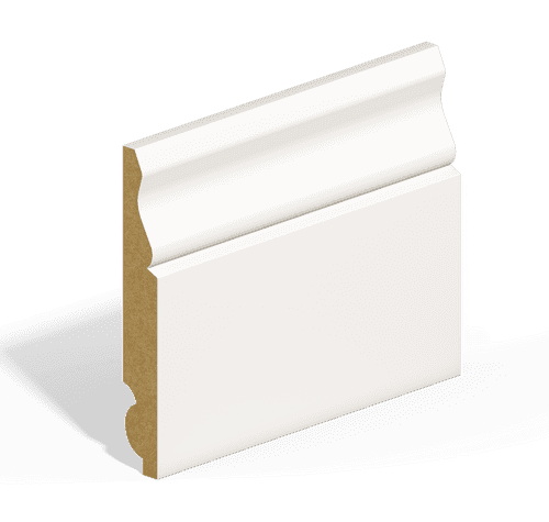 Mdf Dual Ogee/Torus Skirting 18 x 144 x 4200 mm White Primed