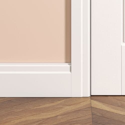 Mdf Lambs Tongue Skirting 18 x 119 x 4200 mm White Primed