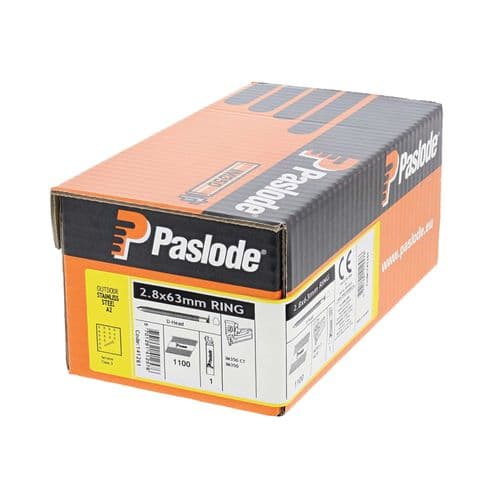 Paslode IM350+ Stainless Steel A2 Ring Shank Gun Nail