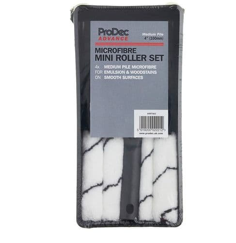 ProDec Advance 6 pc Microfibre 4" Mini Roller Set