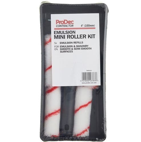 ProDec Contractor 7 pc Emulsion 4" Mini Roller Set