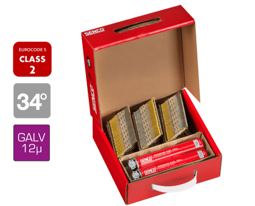 SENCO Gas & Nail Pack Ring Shank /Galvanised