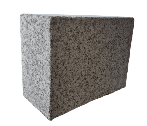 Silver Grey Granite Quoin: 285x215x140mm Blasted