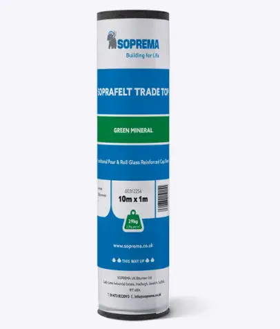 Soprema Trade Top Green Mineral Felt 10M X 1M