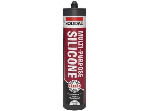 Soudal Multi Purpose Silicone White, with S1 fungicide