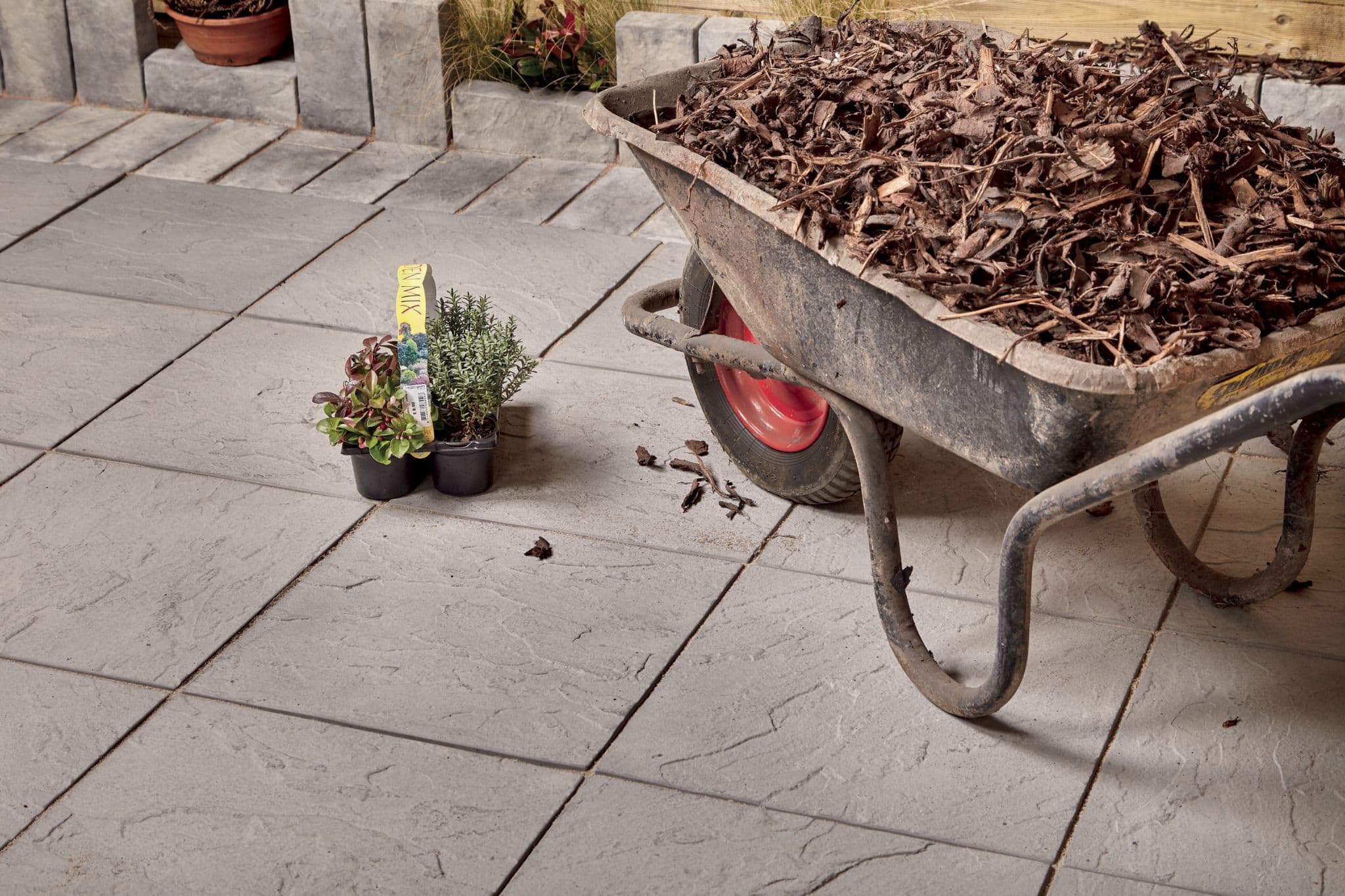 Stamford Riven Paving Slab 450 x 450 x 32mm Charcoal
