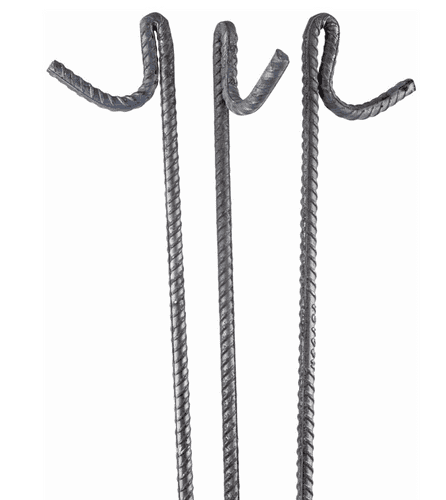 Steel Fencing Road Pin / Stake Crooked Ribbed 1330mm Long