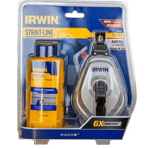 STRAIT-LINE® MACH6 Chalk Reel with Blue Chalk