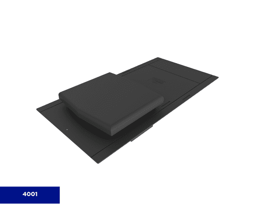 Timloc Roof Slate Vent (Raised) For 600 X 300 / 500 X 250mm Slates Black (4001)