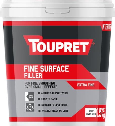 Toupret Fine Surface Filler Tub 1.5Kg
