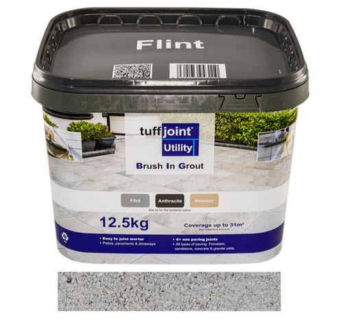 Tuffjoint Utility Flint Colour Brush In Mortar Grout 12.5KG Tub