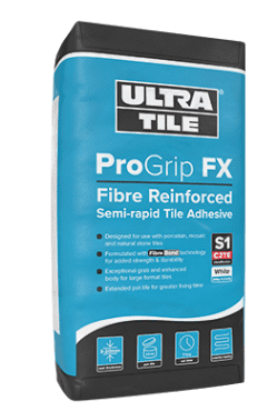 UltraTile Fix ProGrip Fibre Reinforced Semi-Rapid Tile Adhesive 20kg Grey
