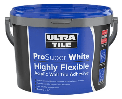 UltraTile ProSuper Highly Flexible Wall Tile Adhesive 15kg