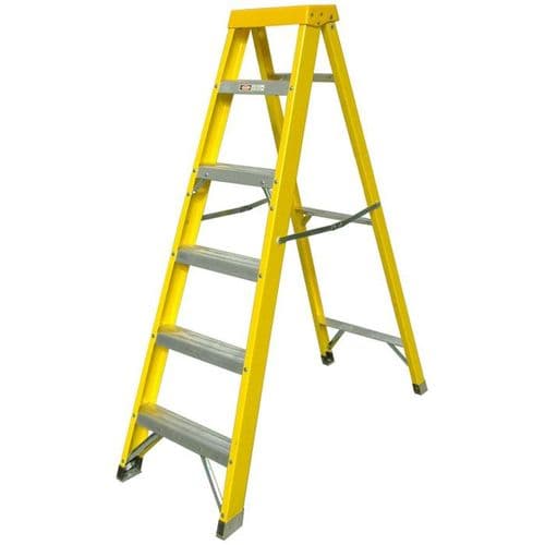 Zarges Fibreglass 8 Tread Swingback Stepladder